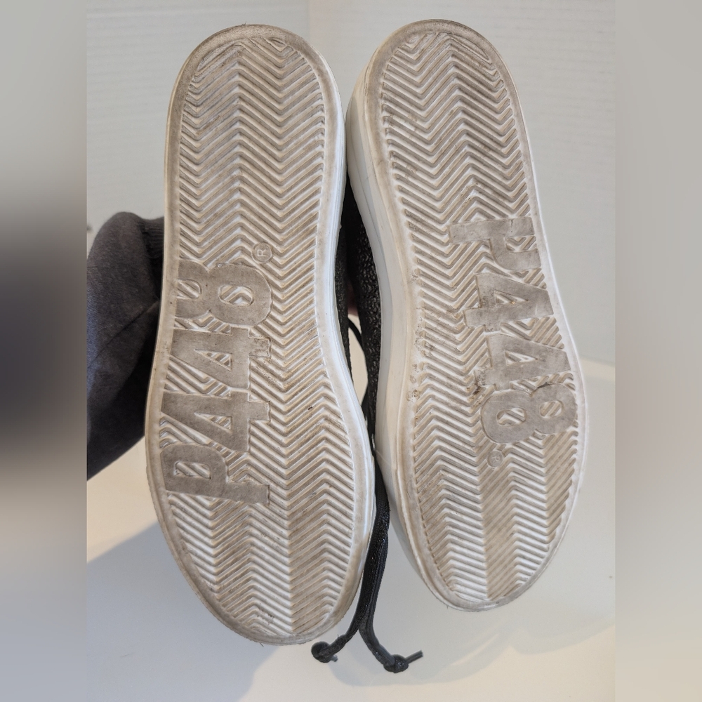 P448 Platform Lace Up Sneakers Silver Tongue Sz.39 EU EE5 - Picture 13 of 16
